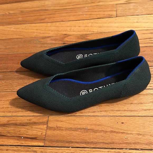 Rothy’s forest green pointed-toe flat size 7.5 - Picture 3 of 7